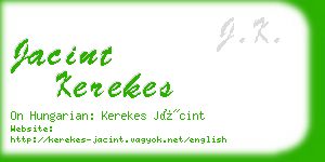 jacint kerekes business card